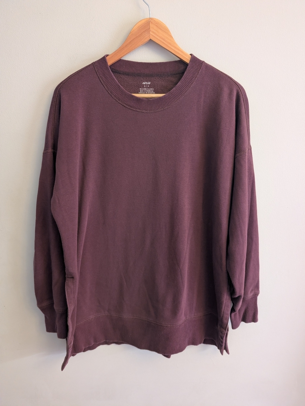 Aerie Maroon Crew Sweater Size S